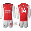 Officiële Voetbalshirt + Korte Broek Arsenal Aubameyang 14 Thuis 2021-22 Lange Mouw - Kids